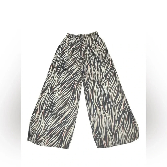 NWT! Philosophy Animal Print Wide Leg Palazzo Pants Pull On Flowy XS - Picture 1 of 7